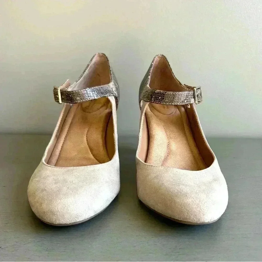 Giani Bernini Velmah Heels10 Tan Snake Print Memory Foam Neutral Dressy Pumps